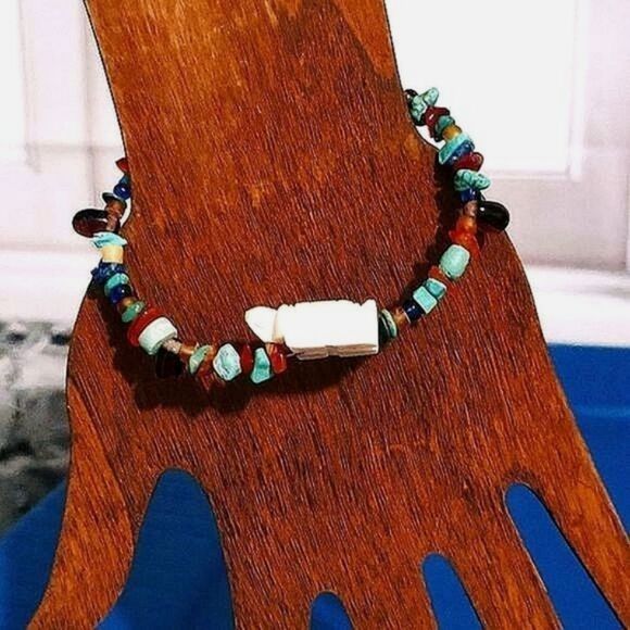 STONE WRAP BRACELET WITH JUNGLE JASPER - Picture 1 of 9